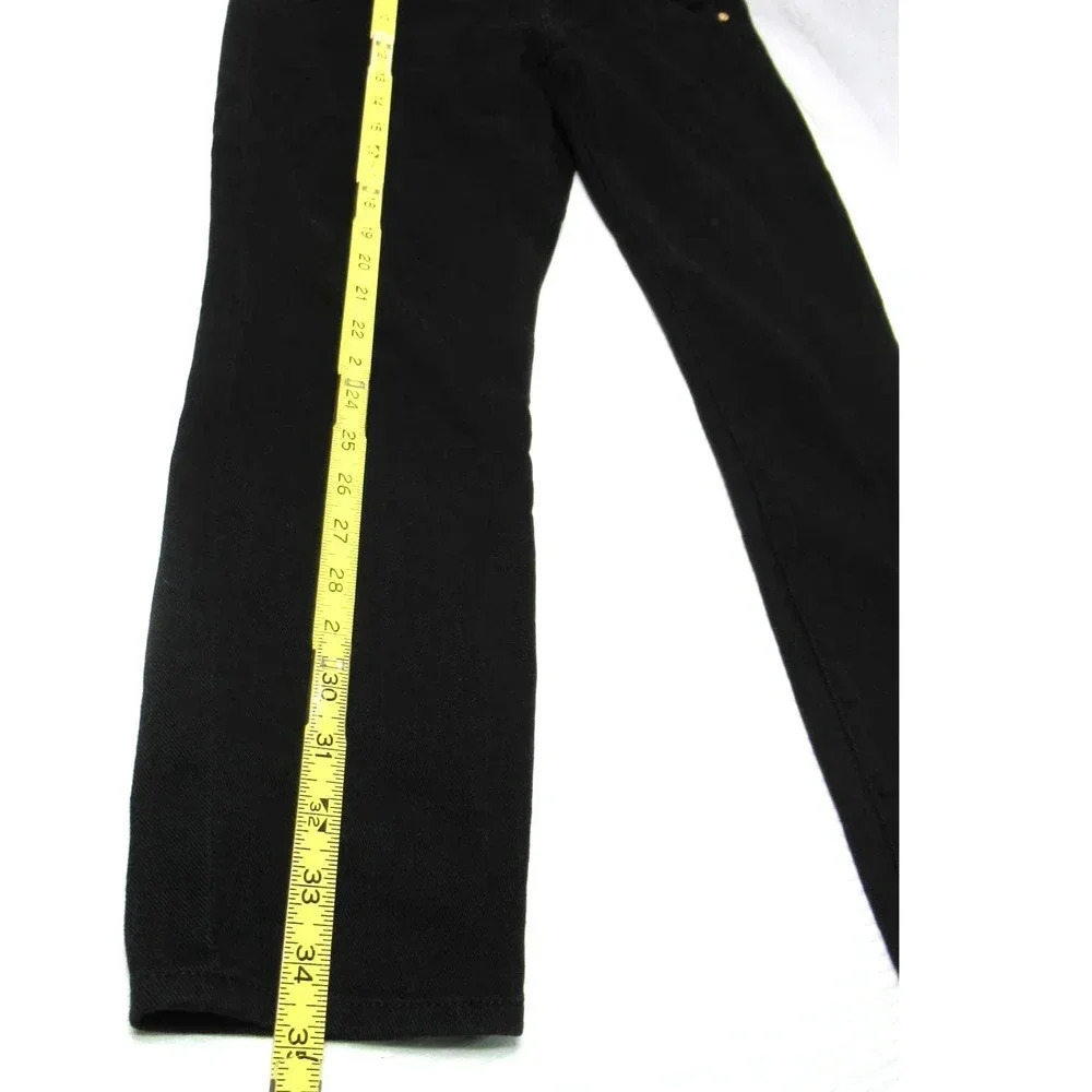 7 For All Mankind Skinny Jeans Cropped Gwenevere Black Wash Women Size 28 - Picture 3 of 8